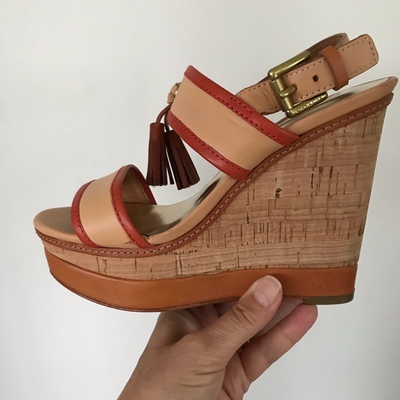 Coach Shoes - Coach platform wedge sandals.